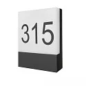 Numéro de maison lumineux IP54, noir  
