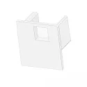 end cap EC221 UP10 with cable hole, white