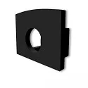 Embout EC226 (MAXI-AB V2 / SURF/DIVE 12) lot de 1, avec trou pour câble, noir