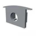 Embout EC228 (MAXI-EB V2 / SURF/DIVE 12) lot de 1, droit, avec trou pour câble, gris