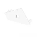 Embout EC111R (CORNER18) droite, lot de 1, avec trou pour câble, blanche