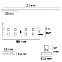 ISOLED Module LED T5/T8 865 DIM MINIAMP - 115CM - 170LM/W avec prise de courant, 2 pôles
