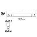 track spot WALLWASHER 22CM ASYM 100°- TRACK48 (DALI) rigid, DALI controllable, magnetic mounting IP20, black dimmable