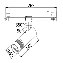 Projecteur triphasé 12W - 20°-55° (DALI) rigide, contrôlable par DALI, focalisable IP20, noir gradable