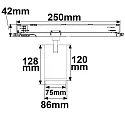 3-phase spot 42W - 20°-70° PHASE DIM focusable, cardanic swivelling IP20, black matt dimmable