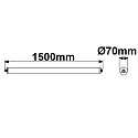 Lumière linéaire HIGH PROTECTON, IP69K FOOD SAFE résistant aux chocs, commutable, câblé en continu IP69K