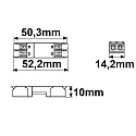 ISOLED Connecteur 0.5-2.5MM², MAX. 250V/10A 2 pôles, câblé en continu
