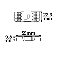 ISOLED Connecteur 0.5-2.5MM², MAX. 250V/10A 3 pôles, câblé en continu