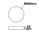 ISOLED Luminaire de plafond COLOR SWITCH ROUND - Ø 80CM CCT Switch, UGR < 19, multipower IP40, noir gradable