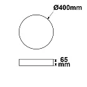 ISOLED ceiling luminaire COLOR SWITCH ROUND - Ø 40CM CCT Switch, UGR < 19, multipower IP40, white dimmable