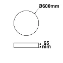 ISOLED Luminaire de plafond COLOR SWITCH ROUND - Ø 60CM CCT Switch, UGR < 19, multipower IP20, blanche gradable