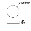 ISOLED Luminaire à suspension COLOR SWITCH ROUND - Ø 100CM CCT Switch, UGR < 19, multipower IP42, blanche gradable
