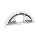 Embout COVER69 T5/T8 avec couverture, avec trou pour câble, blanche
