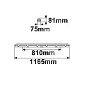 ISOLED damp-proof luminaire SL POWERSWITCH ON-OFF - 120CM / 22-39W impact resistant, switchable, multipower IP66, grey 