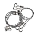 Accessoire Suspension câble Y-TYPE 150CM lot de 2, avec mousqueton, argent 150cm