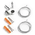 Accessoire Suspension câble Z04 (LAMP30 V2) 2 voies, argent 150cm