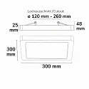 ISOLED surface / recessed luminaire FLEX PRO 300X300 CCT Switch, adjustable IP44, white dimmable