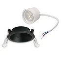 ISOLED Projecteur encastré BACK68 pivotant IP20, noir gradable