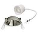 ISOLED recessed spotlight BACK68 swivelling IP20, nickel dimmable
