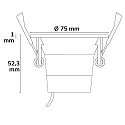 Projecteur encastré BACK68 pivotant IP20, blanche gradable