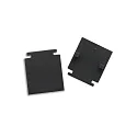 Embout TRACK48 FLAT H25 2 pièces, avec couverture, noir