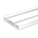 profilé pour rideaux CURTAIN 10 DOUBLE 1 voie, blanche