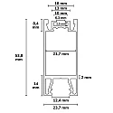 profilé pour rideaux CURTAIN 10 ONE HIGH 1 voie, noir