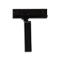 ISOLED 3-phase spot MATRIX ON-OFF square, UGR < 19, switchable, with lens optics, cardanic swivelling IP20, black 
