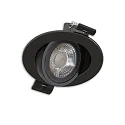 Projecteur encastré SPHERE-68 pivotant IP54, noir gradable