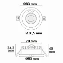 ISOLED Projecteur encastré VARIO-68 IP65, chrome 