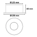 ISOLED Lumière encastrée SPHERE pivotant, rotatif IP54, blanche gradable 10W 500lm 2700K CRI 90-100