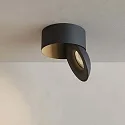 Luminaire de surface SPHERE IP54, noir gradable