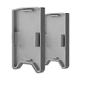 Embout EC 119 HALON 2 pièces, avec couverture, argent