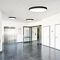 Luminaire de plafond DN600 PHASE CCT Switch, multipower IP44, noir gradable