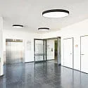 Luminaire de plafond DN600 PHASE CCT Switch, multipower IP44, noir gradable