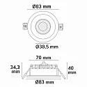 ISOLED Projecteur encastré VARIO-68 IP65, nickel 