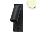 reading lamp with USB connection, black 