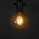 Konstsmide light chain GLOBE 10 flames, starter set IP44 24 V 15W 1850K 2000cm, black dimmable