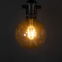 Konstsmide light chain GLOBE 10 flames, starter set IP44 24 V 15W 1850K 2000cm, black dimmable