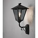 Luminaire mural d’extérieur BENU E27 IP23, couleurs fumée, noir 
