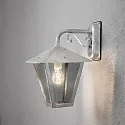 Wall luminaire BENU DOWN, E27 max. 100W, galvanised steel / smoked acrylic glass