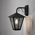 Luminaire mural d’extérieur BENU Bas E27 IP23, couleurs fumée, noir 