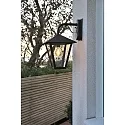 Konstsmide Luminaire mural d’extérieur BENU Bas E27 IP23, couleurs fumée, noir 