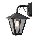 Konstsmide Luminaire mural d’extérieur BENU Bas E27 IP23, couleurs fumée, noir 