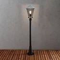 Luminaire d'allées BENU E27 IP23, couleurs fumée, acier