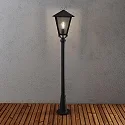 Luminaire d'allées BENU E27 IP23, couleurs fumée, noir 