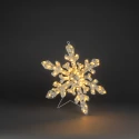 Konstsmide Lumière extérieure SCHNEEFLOCKE IP44, blanche gradable