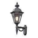 Konstsmide Luminaire mural d’extérieur PALLAS haut, grand E27 IP23, couleurs fumée, noir 
