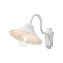 Luminaire mural d'extérieur VEGA E27 IP23, transparent, blanche
