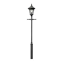 Lamp head / candelabra VIRGO, 1-flame, E27 max. 100W, black aluminium / smoked acrylic glass